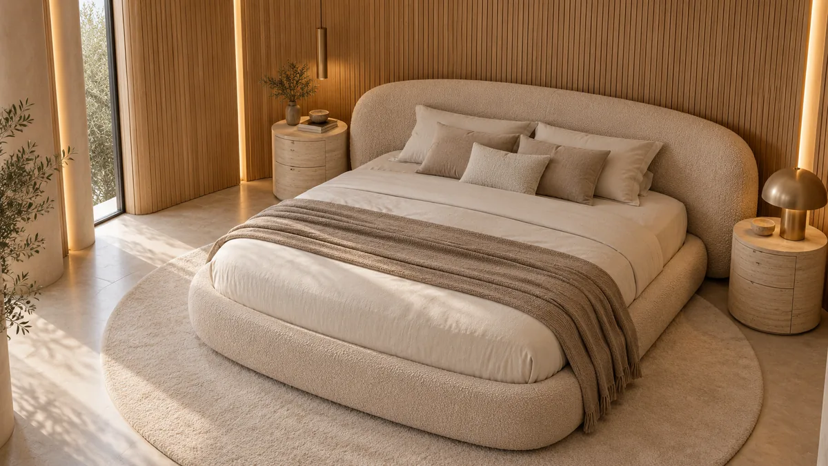 Curvelle Oak Bedroom
