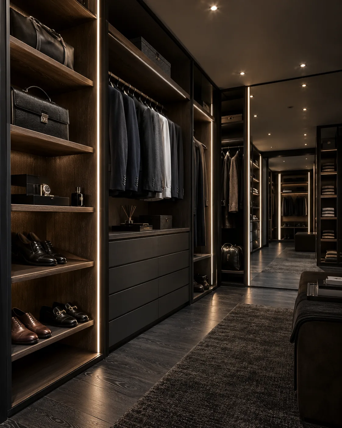 Charcoal Noir Closet Dressing Room