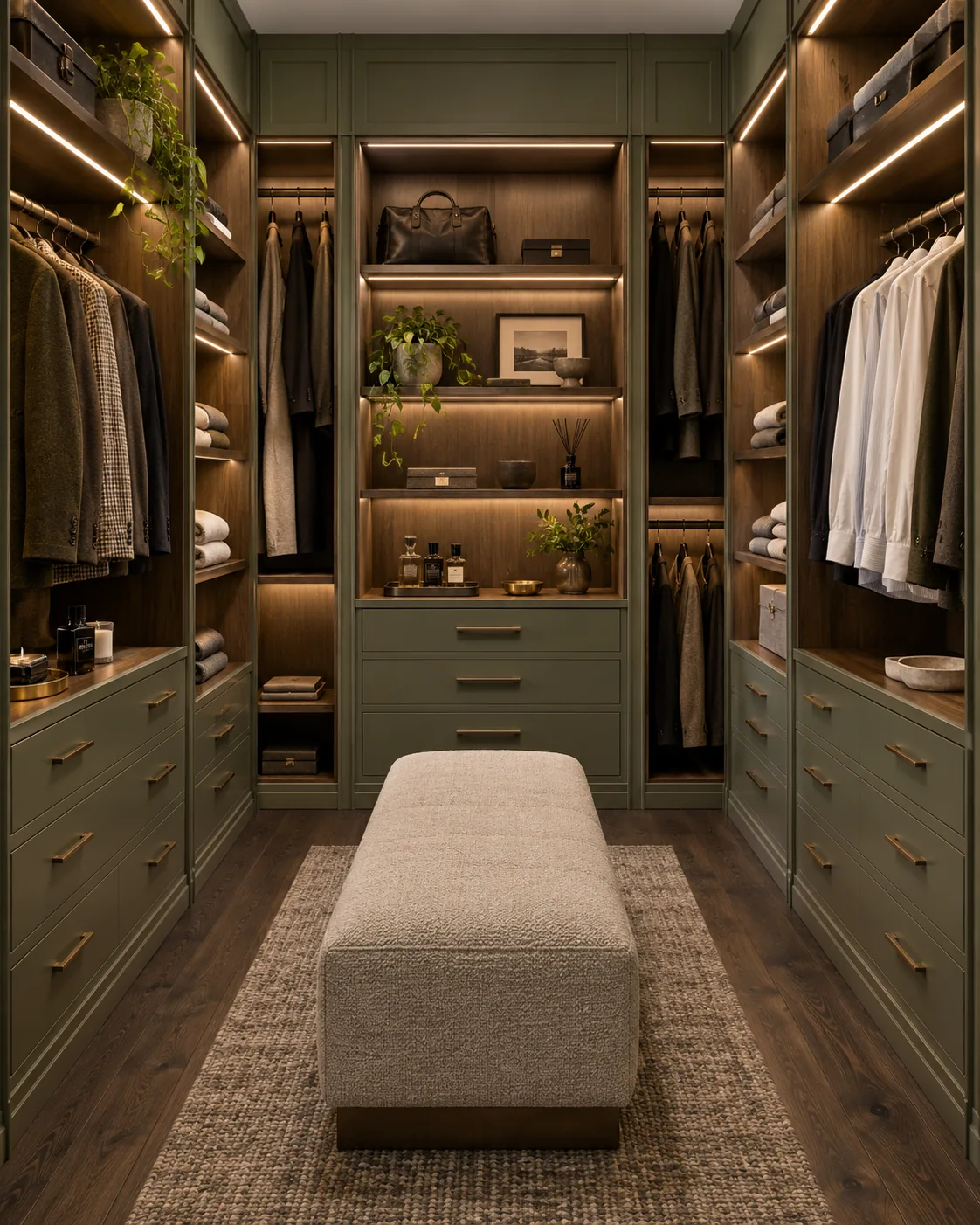 Olive Smoke Closet Dressing Room