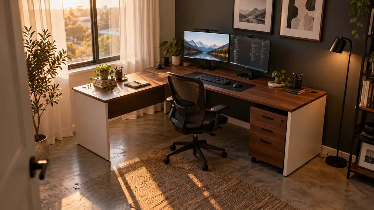 Ember Corner L-Shaped Office Desk