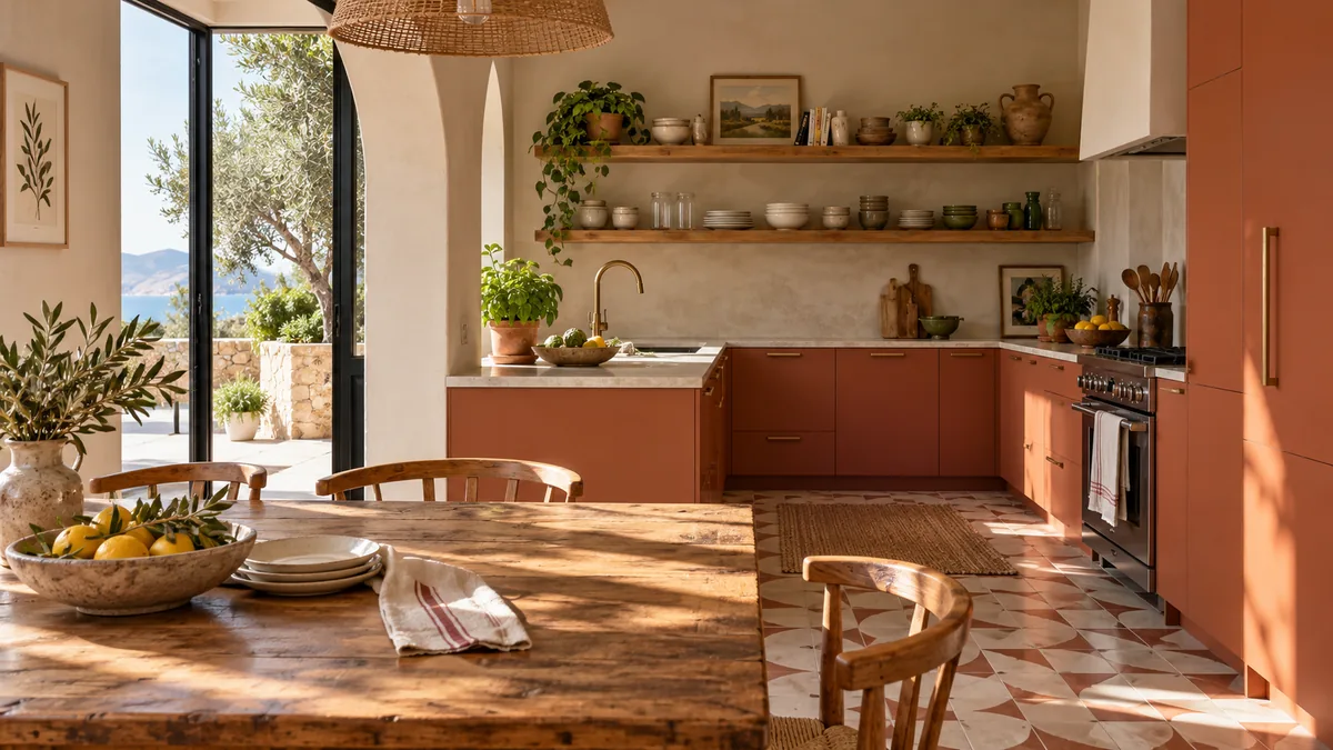 Terra Hearth Terracotta Kitchen