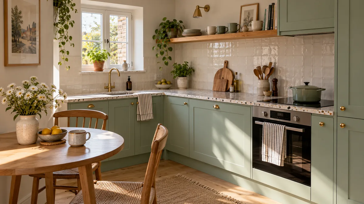 Mint Corner Small L-Shaped Kitchen