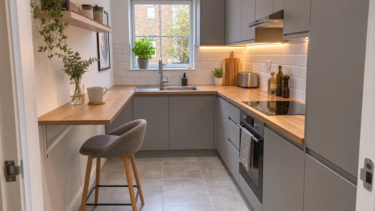 Slim Studio Small U-Shaped Kitchen