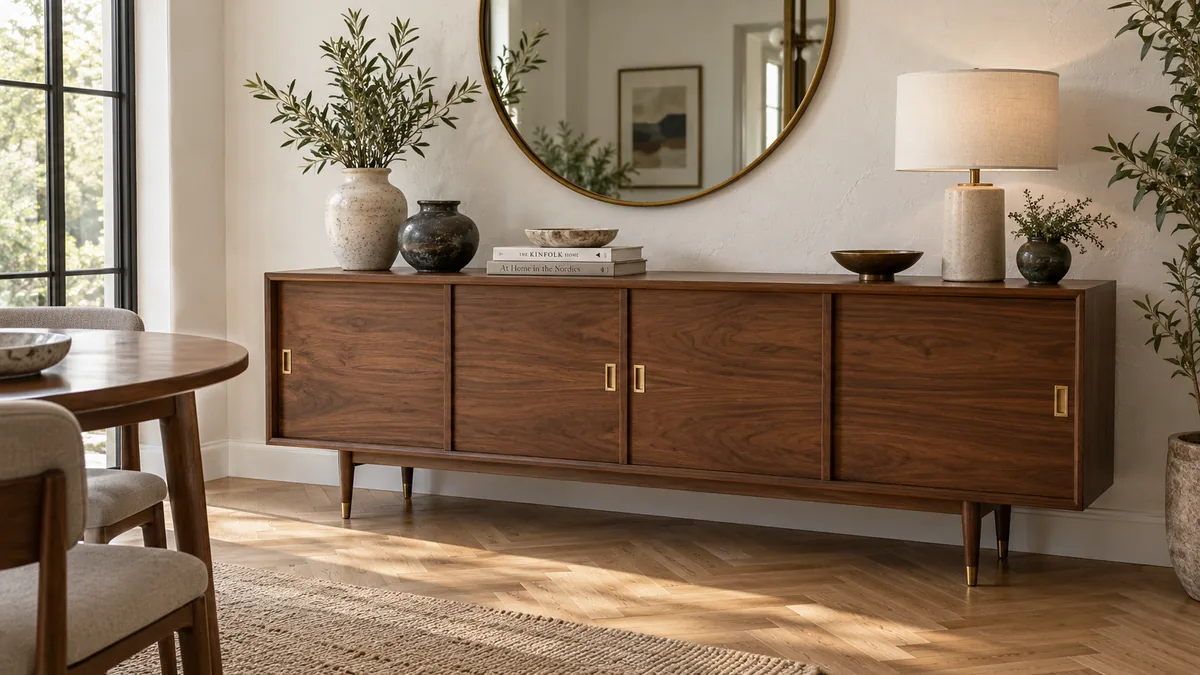 Walnut Dining Buffet Sideboard